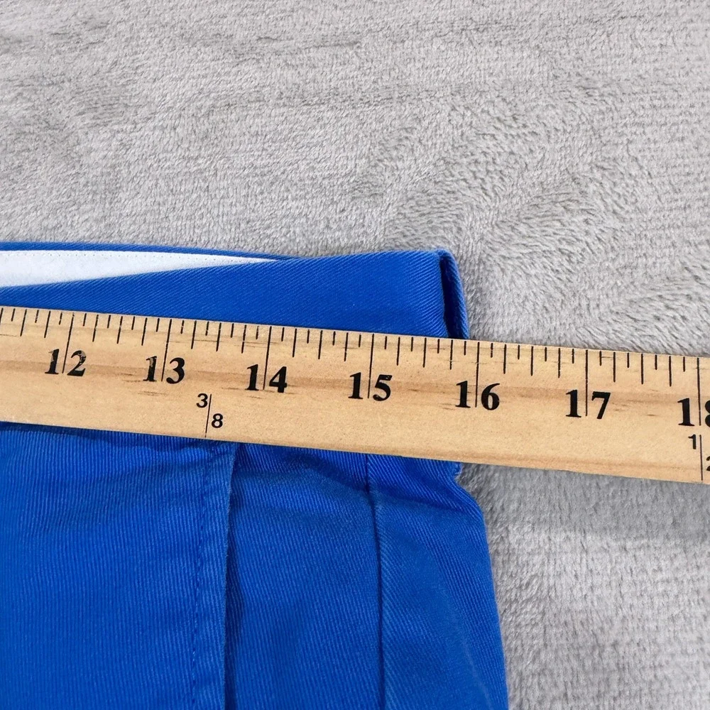 J. Crew Mens 30x30 100% Cotton Chino Pants Royal Blue Straight Leg Solid Zip Fly